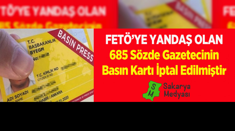 FET'YE DESTEK VEREN GAZETECLERN BASIN KARTI PTAL EDLMTR
