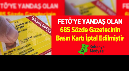 FET'YE DESTEK VEREN GAZETECLERN BASIN KARTI PTAL EDLMTR