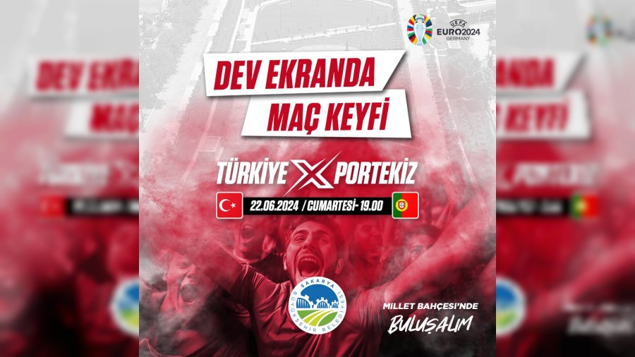 Milli ma heyecan yine Millet Bahesindeki dev ekranda
