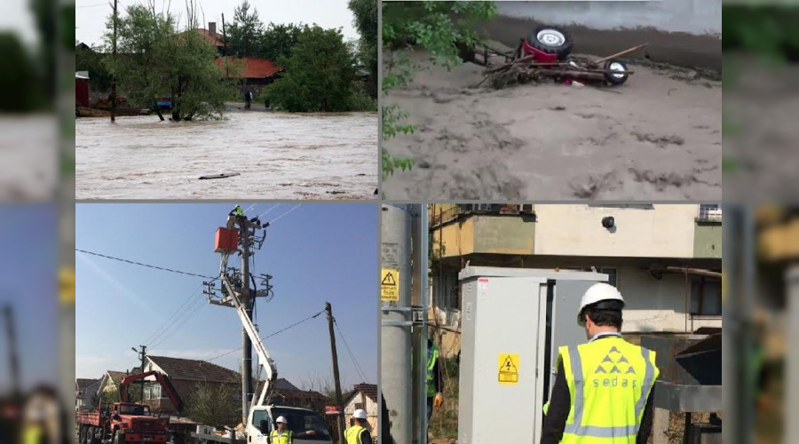 SEDAŞ YAĞMUR ÇAMUR DEMEDEN ENERJİ VERME MÜCADELESİNE DEVAM EDİYOR