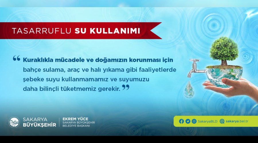 Kuraklkla mcadele iin tasarruf nemli