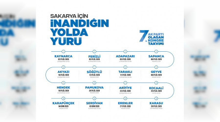 AK Parti Sakarya'da ilçe kongrelerinin takvimi belli oldu.