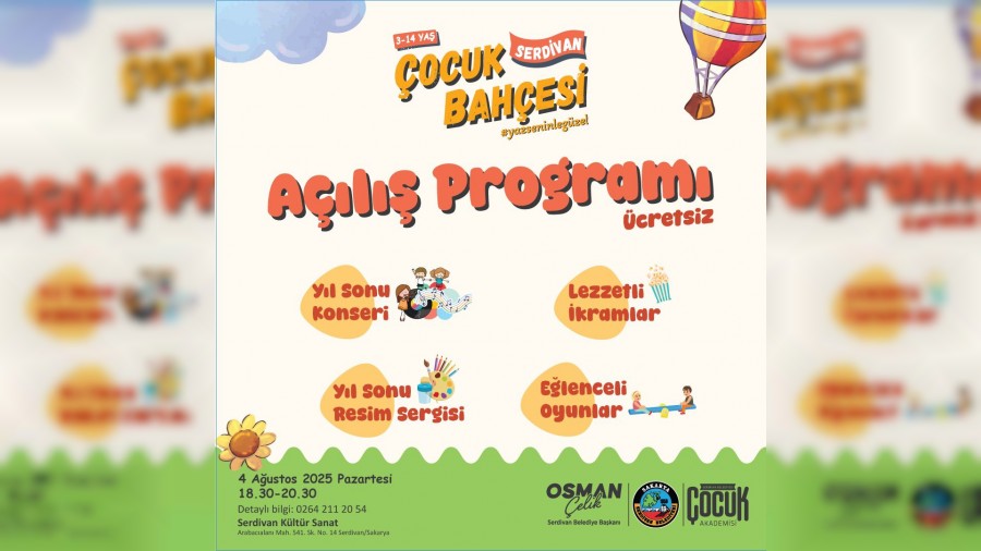 Serdivan ocuk Bahesi Yeni Dneme Balyor