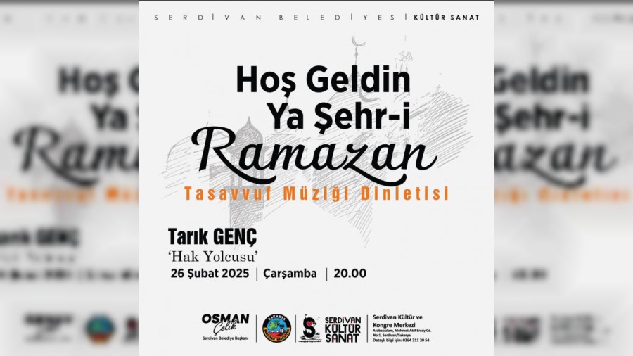 TARIK GENÇ SERDİVAN'DA SAHNE ALACAK...