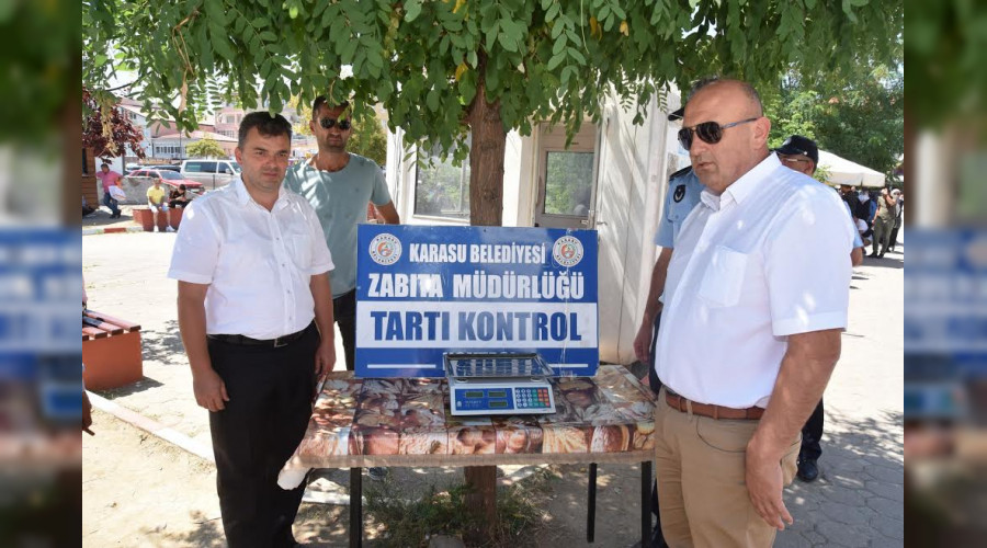 Karasu Belediyesi'nden Pazaryerine Tart Kontrol Noktas