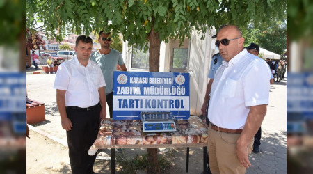 Karasu Belediyesi'nden Pazaryerine Tart Kontrol Noktas