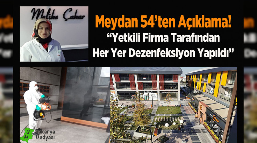MEYDAN 54'TE DEZENFEKSİYON TAMAMLANDI