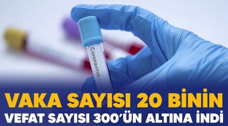 Vaka sayısı 20 binin , vefat sayısı 300'ün altına indi