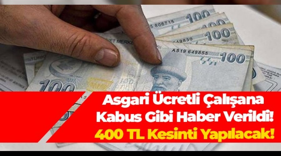 Maalarda srpriz 400 TL kesinti olacak