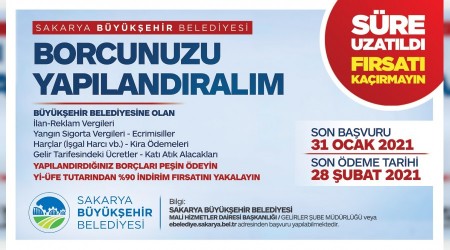 Yaplandrmalarda sre 31 Ocaka kadar uzatld