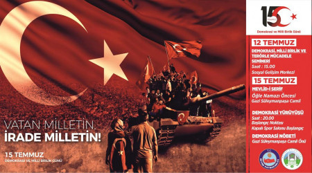 AKYAZI'DA 15 TEMMUZ 3. YIL ETKNLER