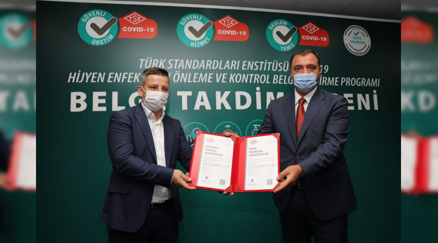 limizde TSE COVD-19 Hijyen Enfeksiyon nleme ve Kontrol Belgelendirme Takdim Treni Dzenlendi