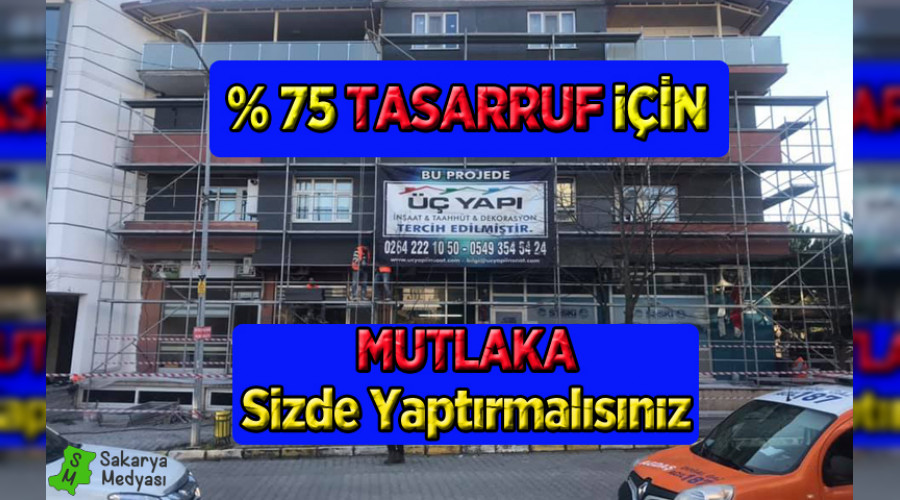 YÜZDE YETMİŞ BEŞ TASARRUF SAĞLAR