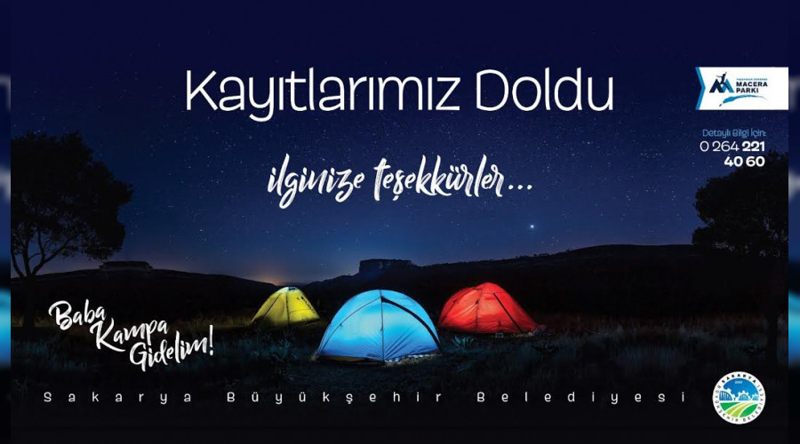 ocuklar babalaryla kamp heyecan yaayacak
