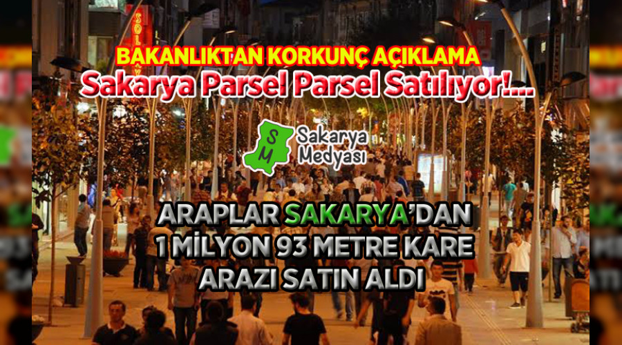 SAKARYA ARAPLARIN EN ÇOK ARSA SATIN ALDIĞI İLLER ARASINDA