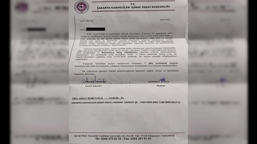 SAKARYA ESNAFINA CRA OKU!