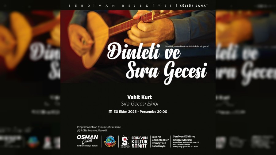 Serdivan Belediyesinden Unutulmayacak Sra Gecesi