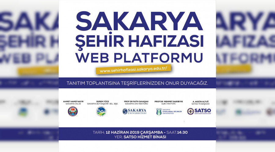 SAKARYA ŞEHİR HAFIZASI WEB SİTESİ SATSO'DA TANITILACAK