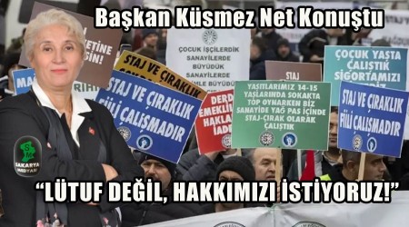 SANAY�N�N UNUTULAN �OCUKLARI BOZ�Y�K�TEN SESLEND�: "B�Z L�TUF DE��L, HAKKIMIZI �ST�YORUZ!"