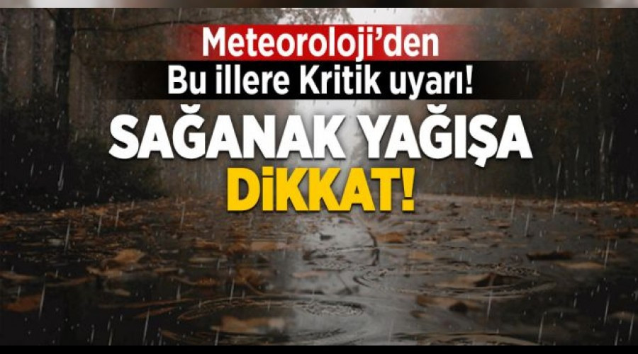 METEOROLOJİ'DEN YAĞIŞ UYARISI