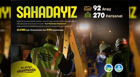 SASK ya uyarsna kar 270 personel ve 92 arala ehir genelinde 7/24 sahada