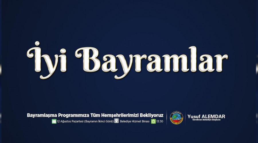Serdivan Belediyesi'nde Bayramlama kinci Gn