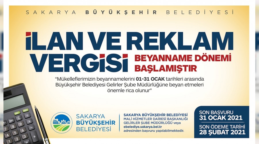 Vergi beyannameleri için son gün 31 Ocak