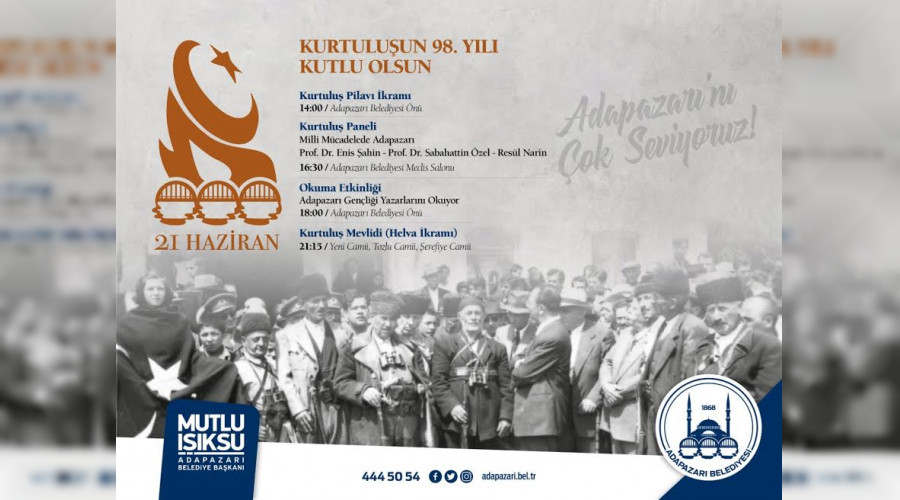 Adapazarı'nın Kurtuluşu Kutlanacak
