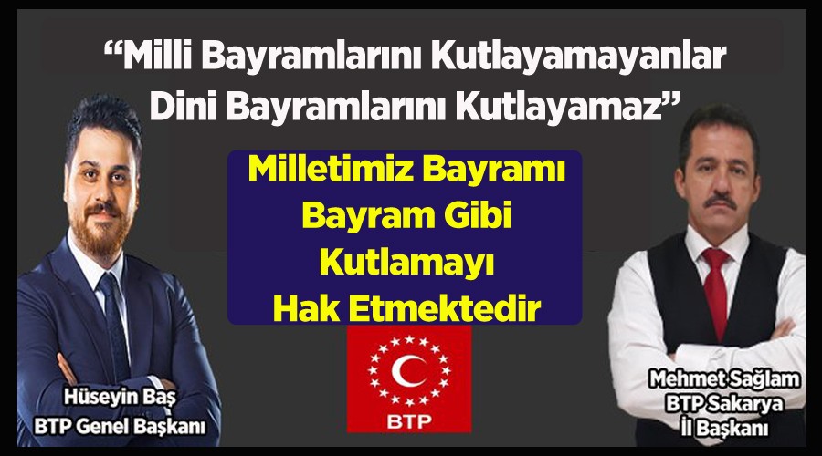 BTP İl Başkanı Sağlam’dan  Kurban bayramı mesajı...