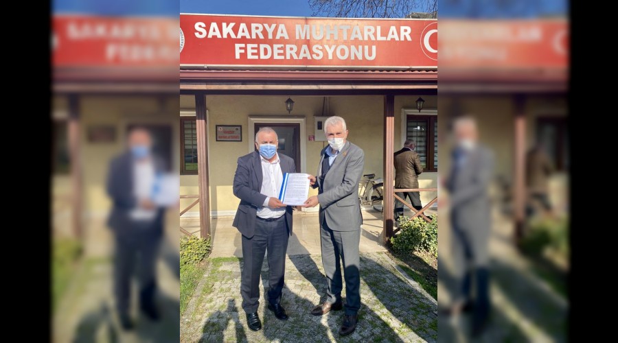 DEVA Partisi Muhtarlar Federasyonunu ziyaret etti."