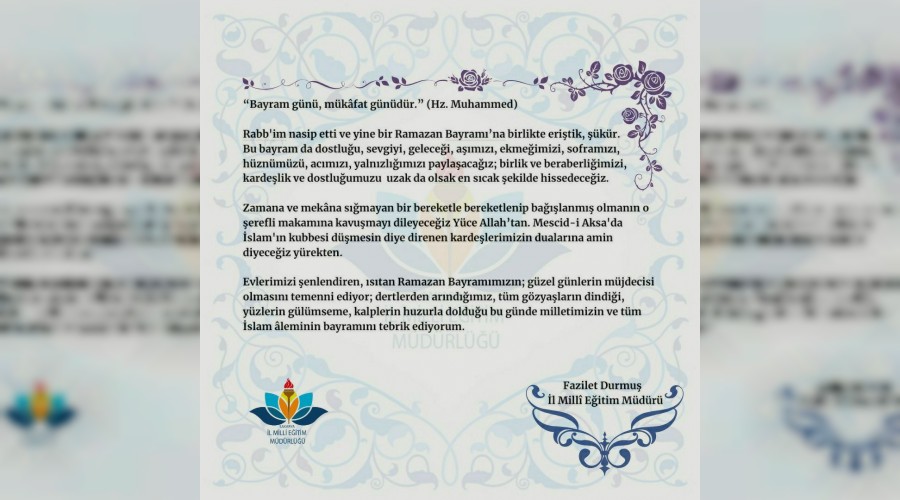Durmu'tan Ramazan Bayram Mesaj
