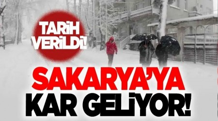 METEOROLOJ� TAR�H VERD�, SAKARYA'YA KAR GEL�YOR