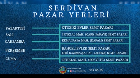 Serdivan Semt Pazarlarına Yeni Düzenleme