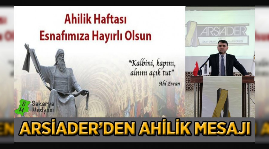 AHİLİK TEŞKİLATI HAFTASI KUTLU OLSUN...