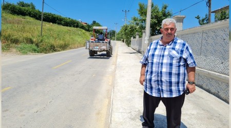 Tepetarla Mahallesinde beton yaya yolu almalar tamamland