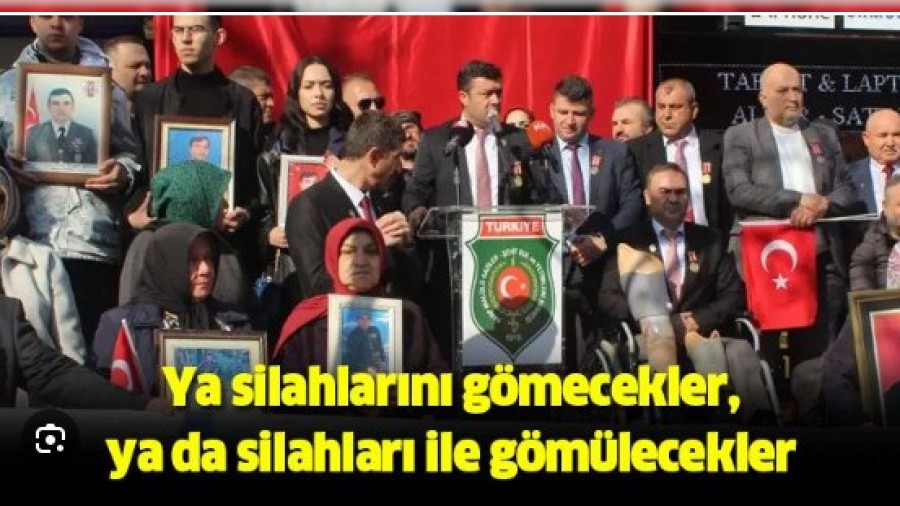 Ya silahlarını gömecekler, ya da silahları ile gömülecekler
