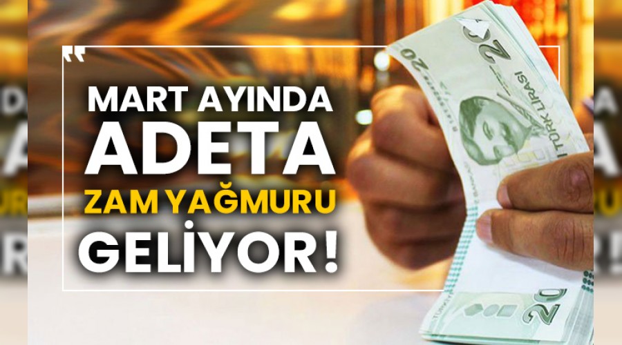 Mart aynda adeta zam yamuru geliyor!