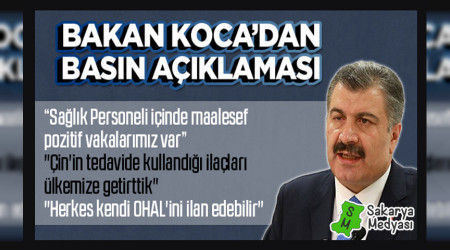 Bakan Koca'dan basn aklamas